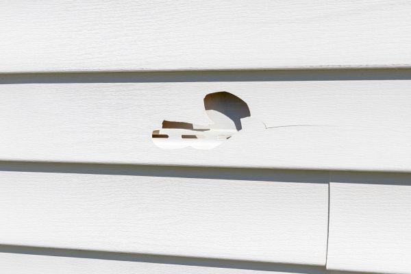 White Vinyl Siding Repair in Pleasanton